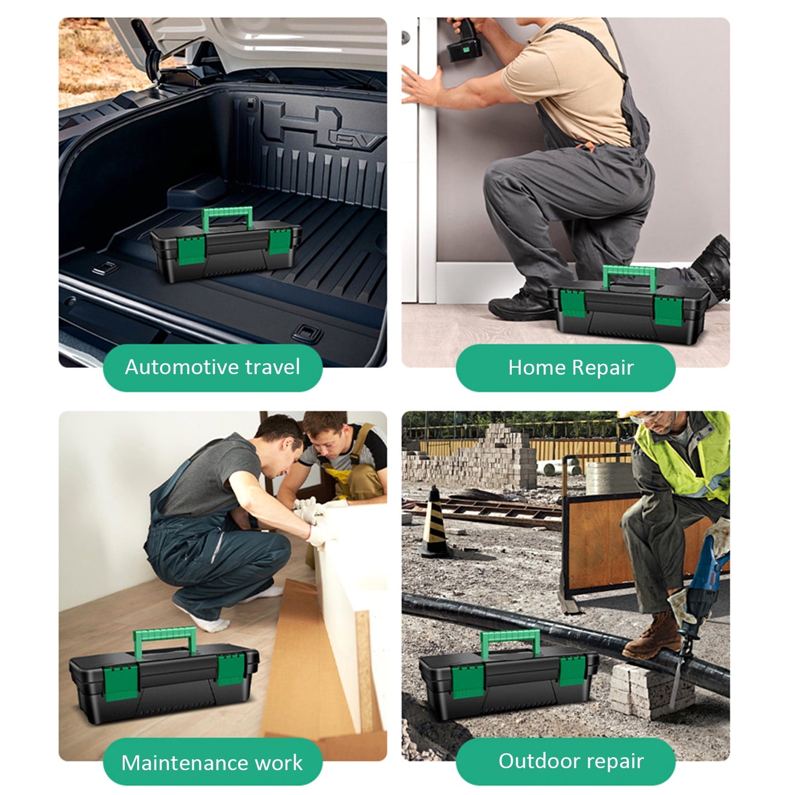 10inch Hardware Tool Box Thick Combination Suitcase Electrician Carpenter Maintenance Electric Drill Storage Box - Image 6