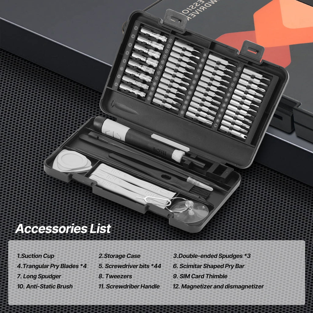 58-Piece Magnetic Screwdriver Set, Ratcheting Precision Screwdriver Set Compact Screw Driver Set Kit Multibit Mini No... - Image 5
