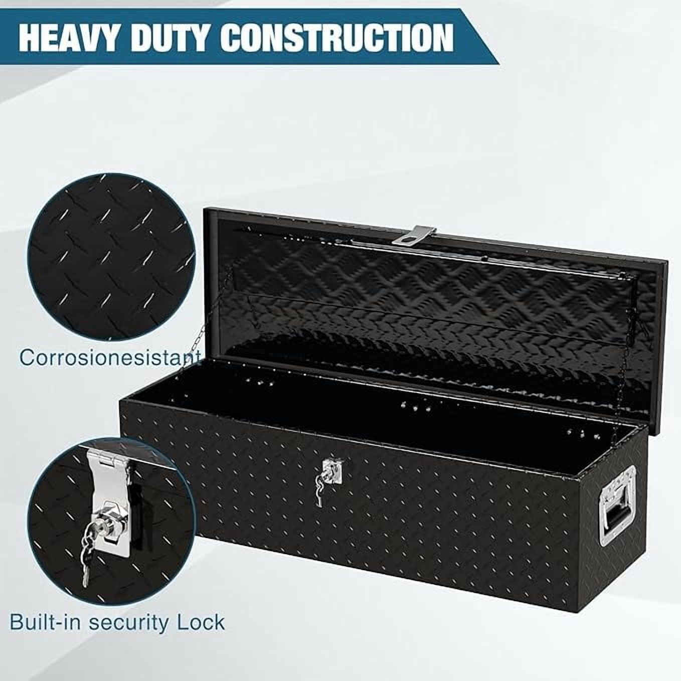 40 Inch Underbody Truck Tool Box with T-Handle Lock, Heavy Duty Truck ToolBox Truck Storage Organizer Tool Box Chest ... - Image 3