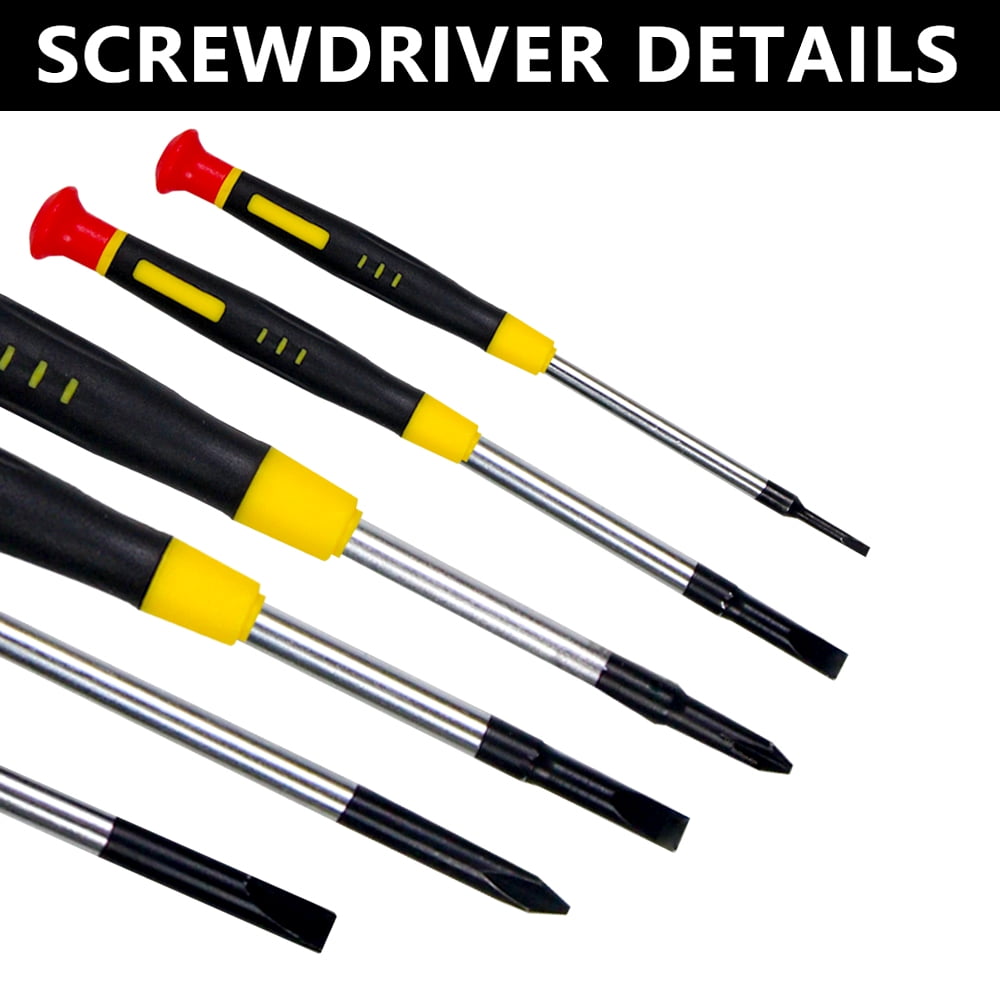 6Pcs Precision Screwdriver Set, Tool Kit with 6 Different Size Flathead and Philips Screwdrivers, watch,toy,electronics, jewelry, eyeglass r - Image 5