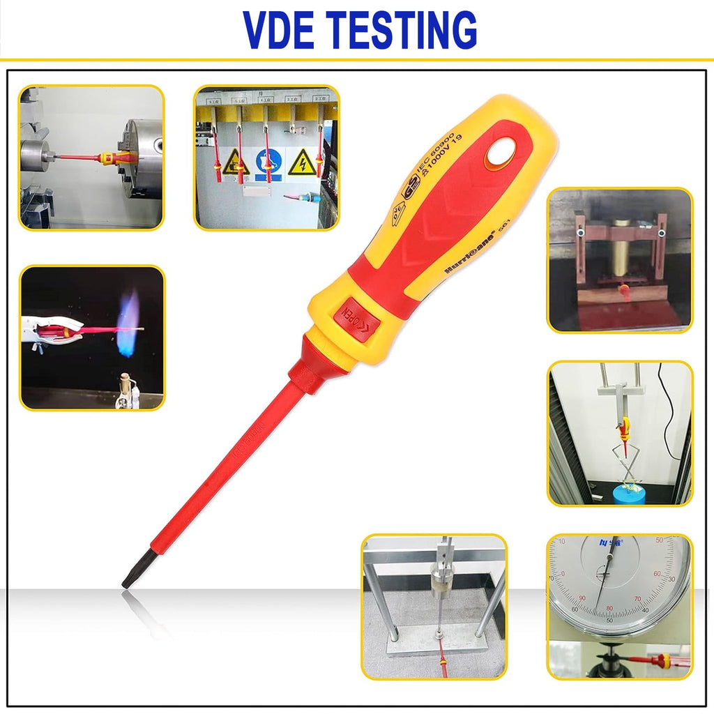 12-in-1 Magnetic Insulated Screwdriver Set - 1000V Voltage Proof Slotted Tools for Electricians - Image 4