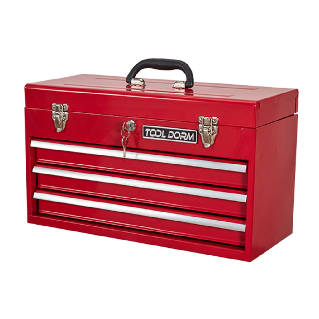 20.3“ Metal Tool Box with Drawer Portable Steel Metal Tool Box with Protective Liner and Metal Latch Closure and Lock... - Image 6