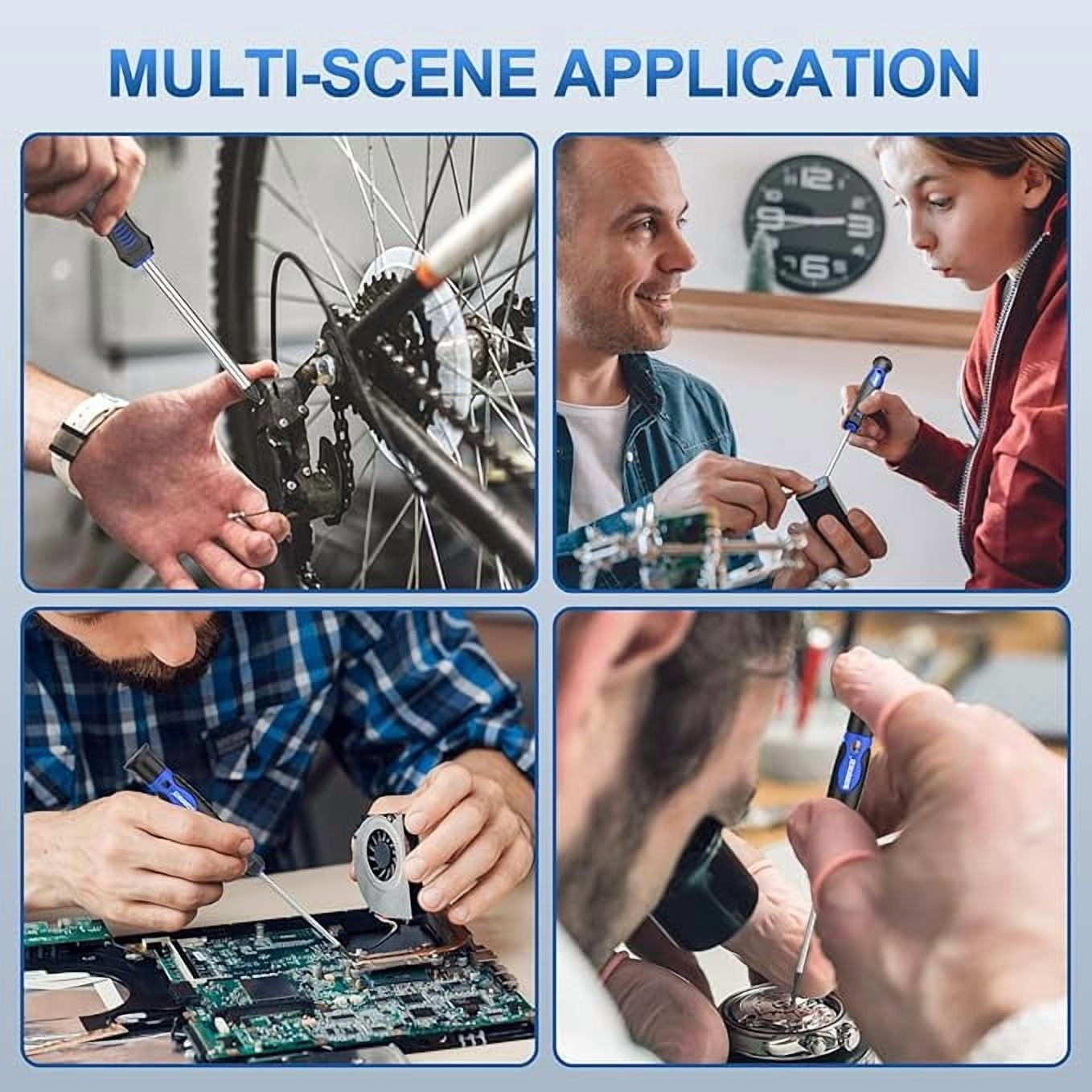 40-Piece Screwdriver Set, Multi-Purpose Magnetic Screwdriver Set with Case, Magnetic Screwdriver Set with Go-Thru Ste... - Image 6