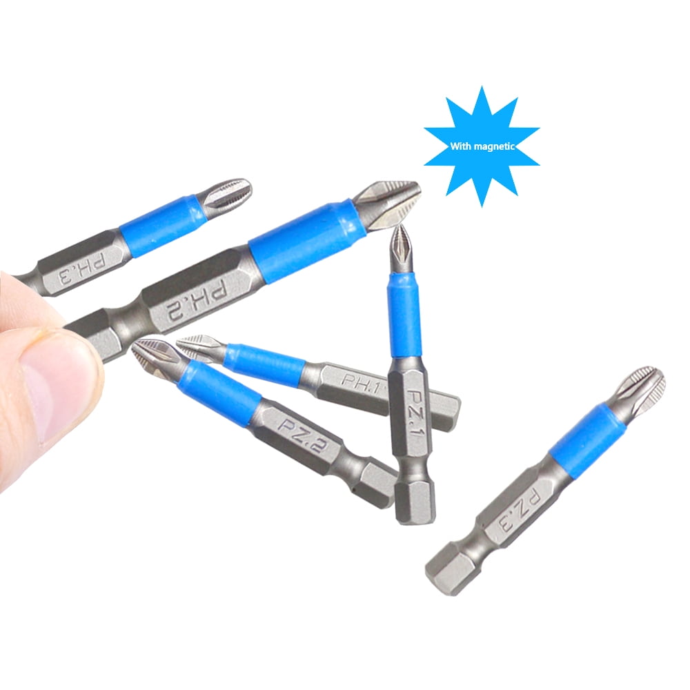 6pcs Magnetic Anti-Slip Screwdriver Bit Set, Phillips Screwdriver Bits Hand Tools, 1/4'' Hex Shank Cross for Power Screwdriver Drill Impact - Image 3