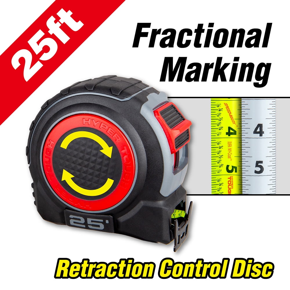 Hyper Tough 25ft. True Control Tape Measure - Image 2