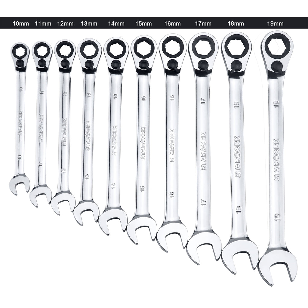 TRUE MECHANIC 20 Pc. Reversible Ratcheting Combination Wrench Set - Image 3