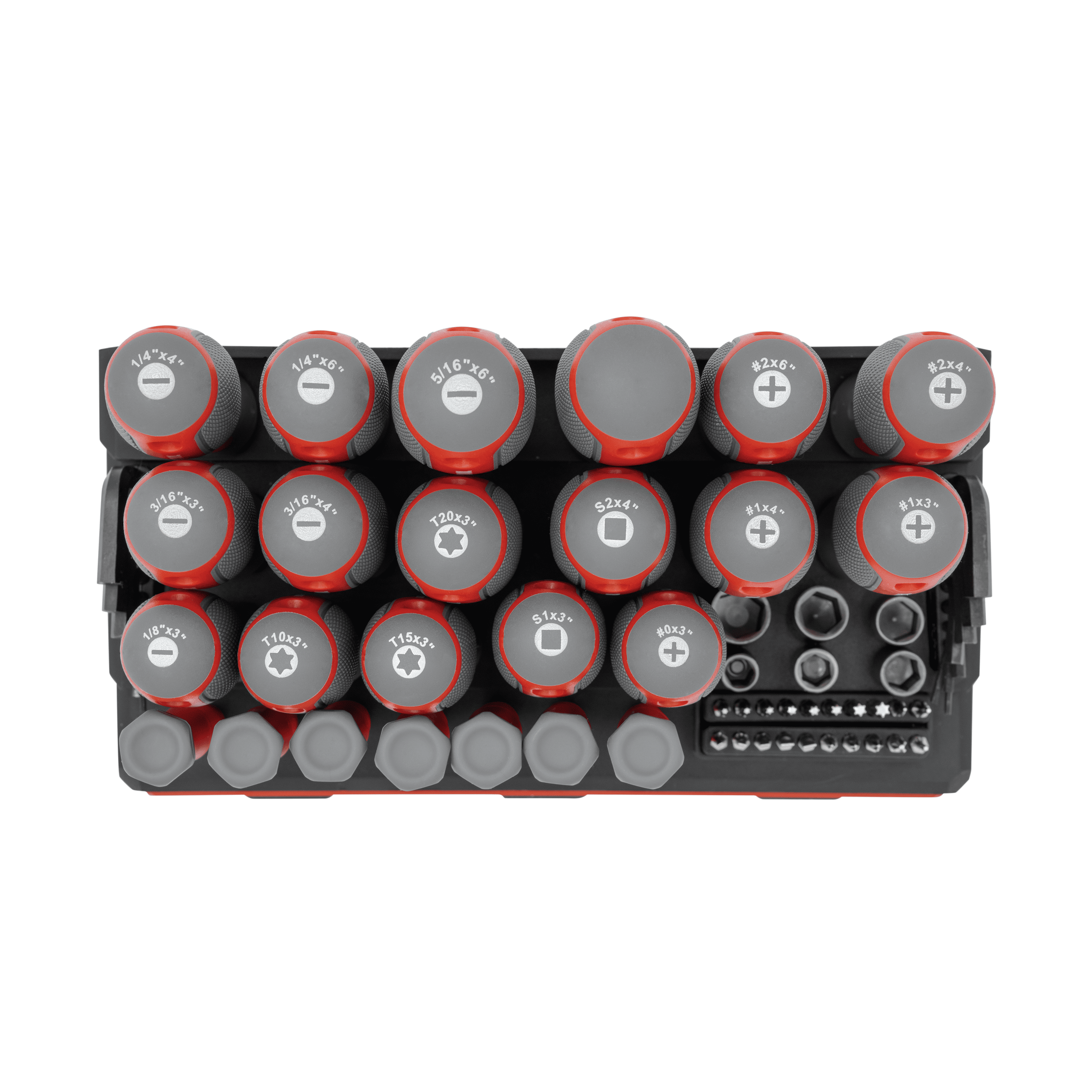 INTERTOOL 114-Piece Magnetic Screwdriver Set with Organizer VT08-3372 - Image 3
