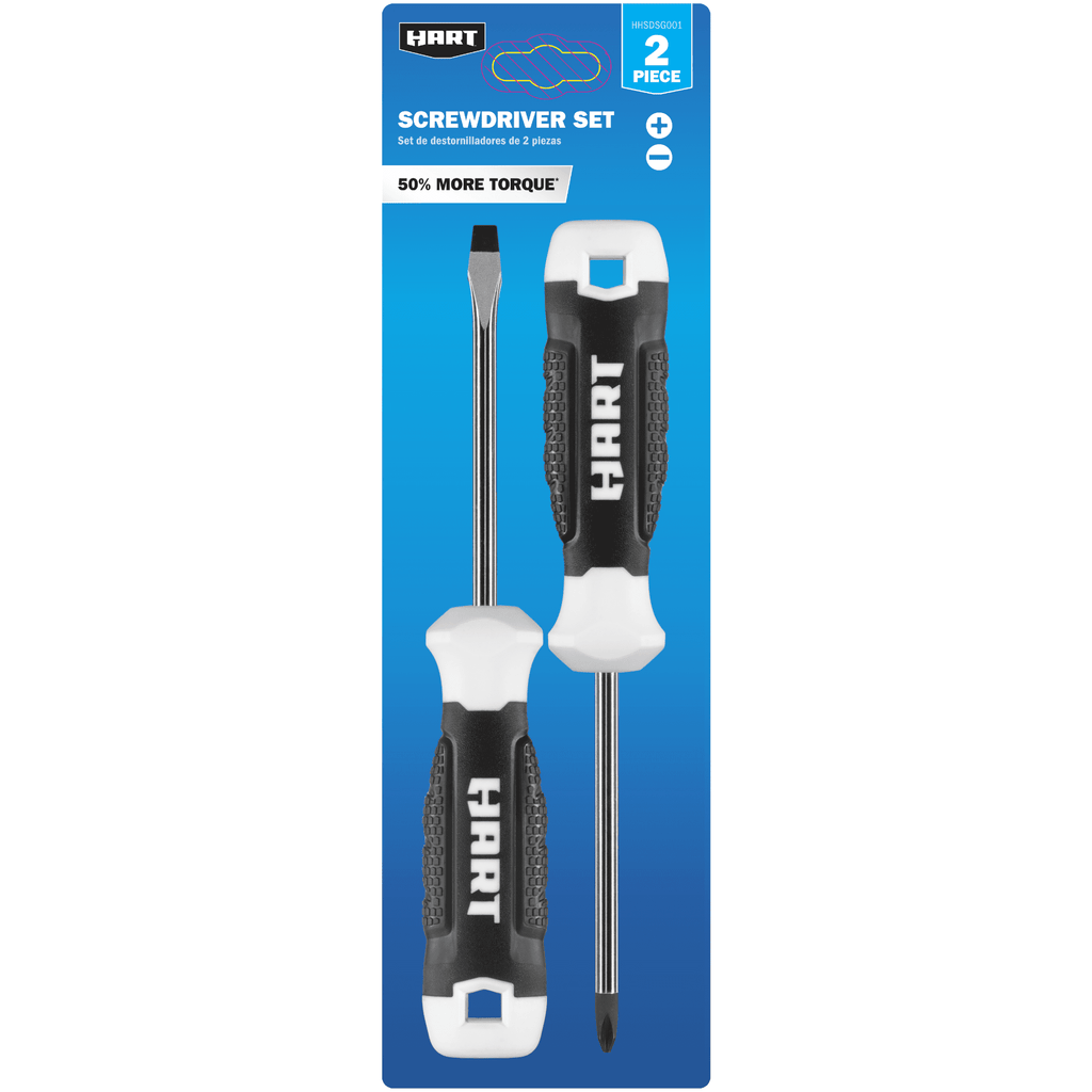 HART 2-Piece Screwdriver Set with Comfort Grip Handle - Image 2