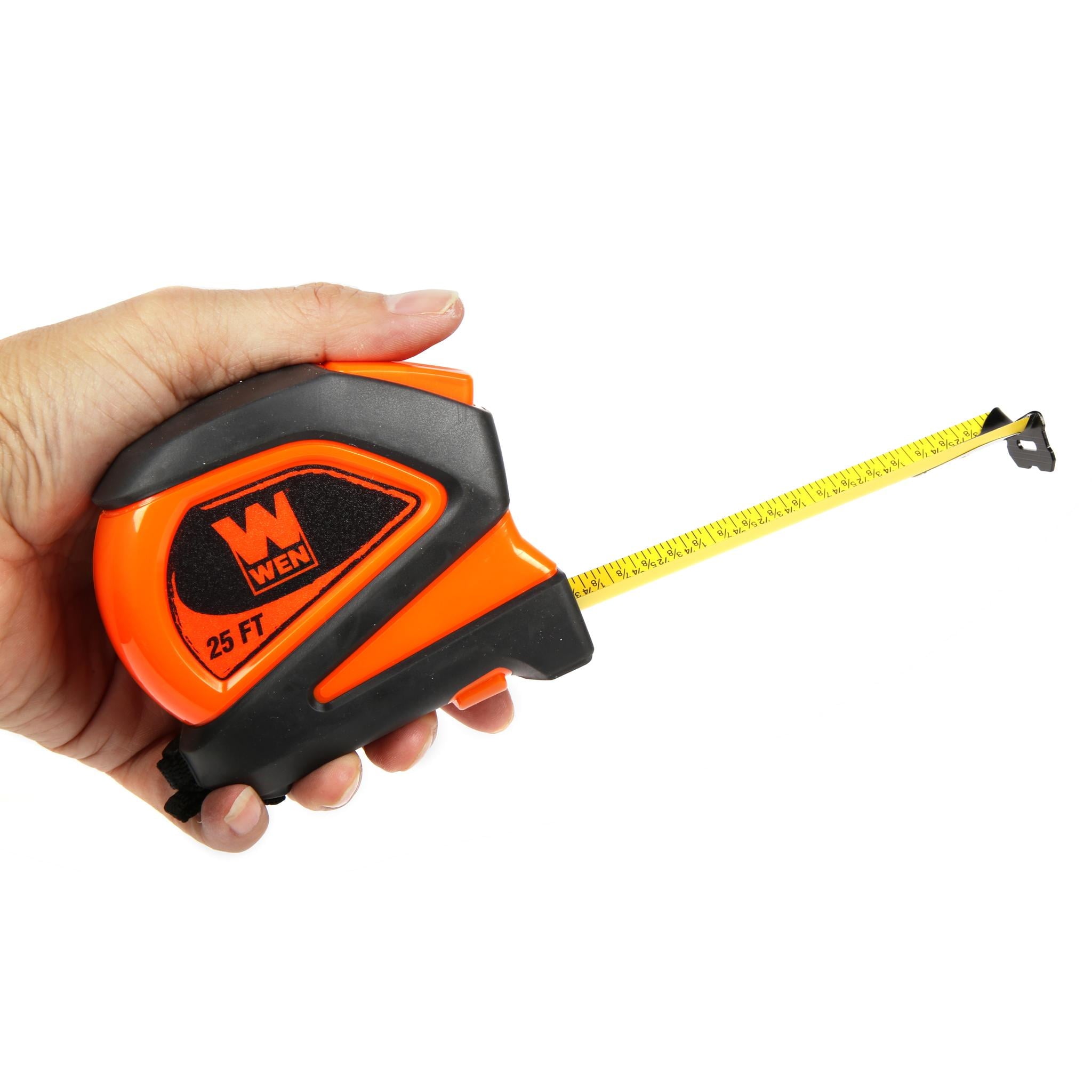 WEN 25-Foot Measuring Tape with Automatic Brake and Dual-Release Triggers - Image 2