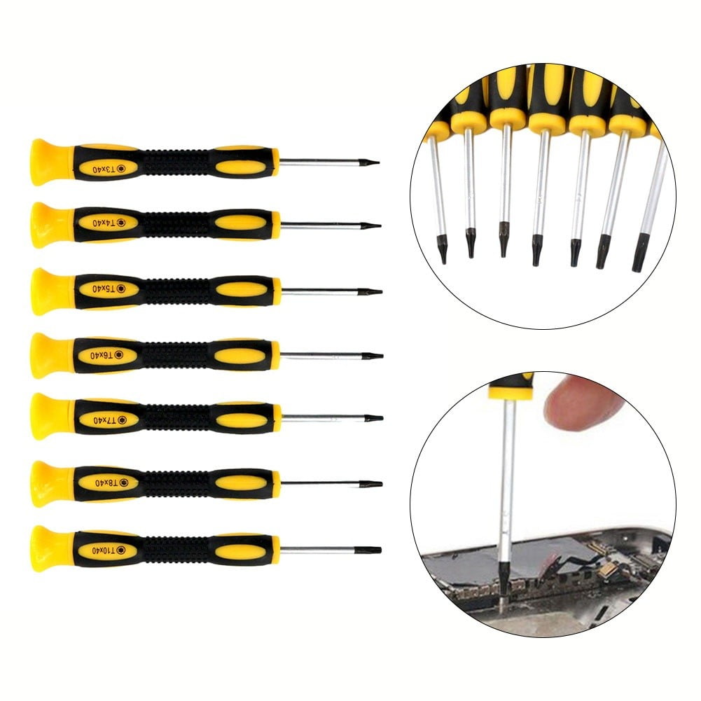 7pcs/set Steel Torx Screwdriver Set with Hole Magnetic T3 T4 T5 T6 T7 T8 T 10 Screw Driver Kit for Telephone Repair H... - Image 2