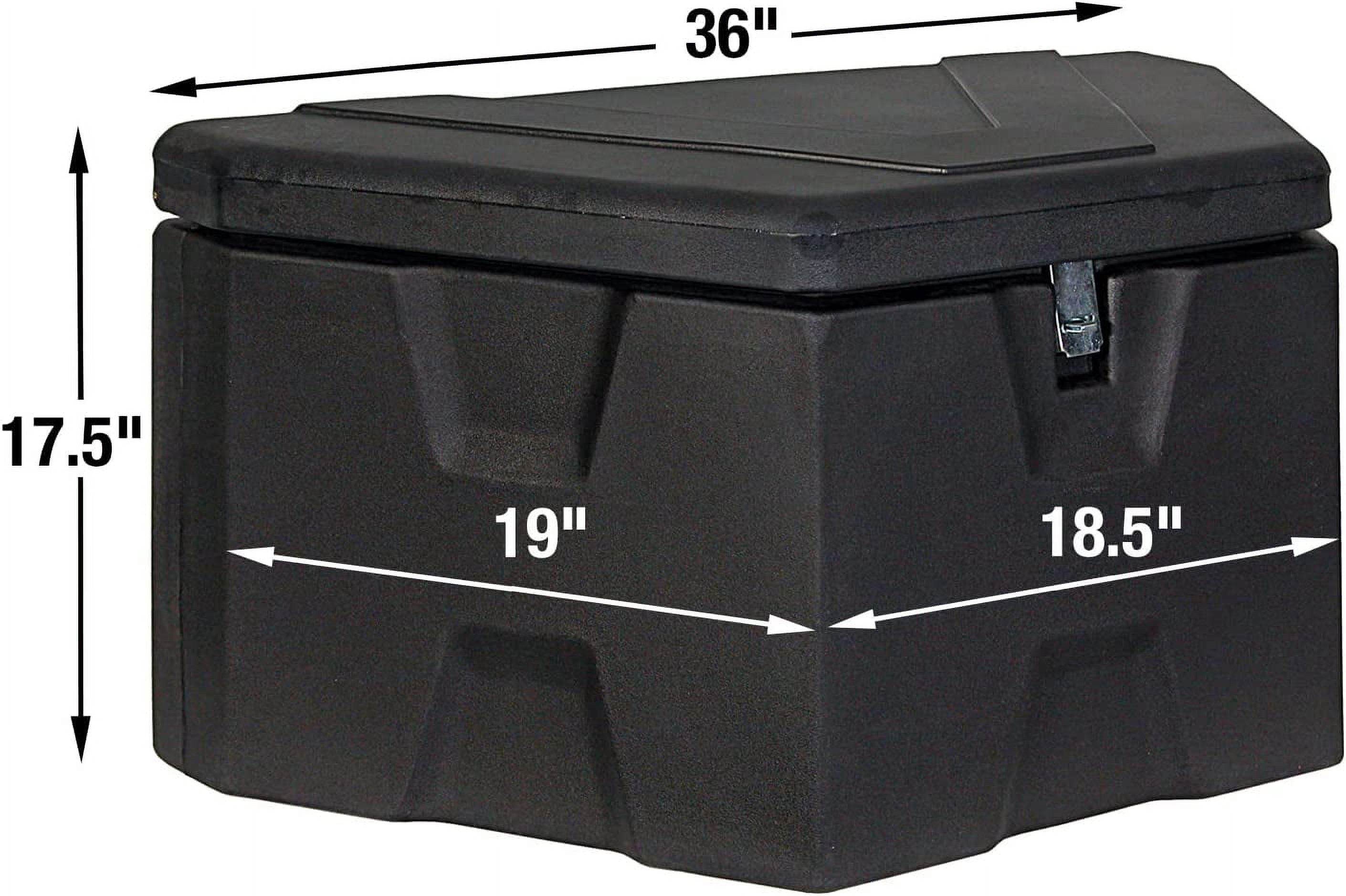 1701680 Trailer Tongue Truck Tool Cargo Storage Box, Black - Image 2