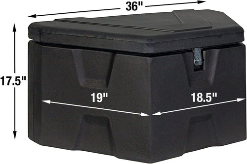 1701680 Trailer Tongue Truck Tool Cargo Storage Box, Black - Image 2