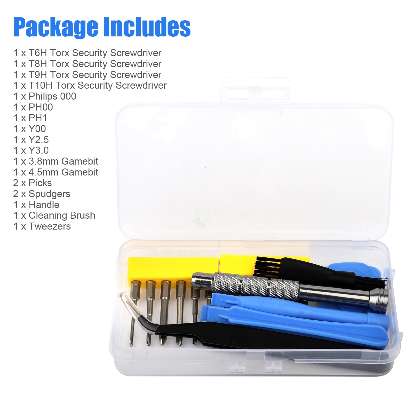 19-in-1 Torx Screwdriver Repair Tool Set Fit for ///, Triwing/Phillips/Torx T8 T6 T9 T10 Security Screwdriver Kit wit... - Image 3