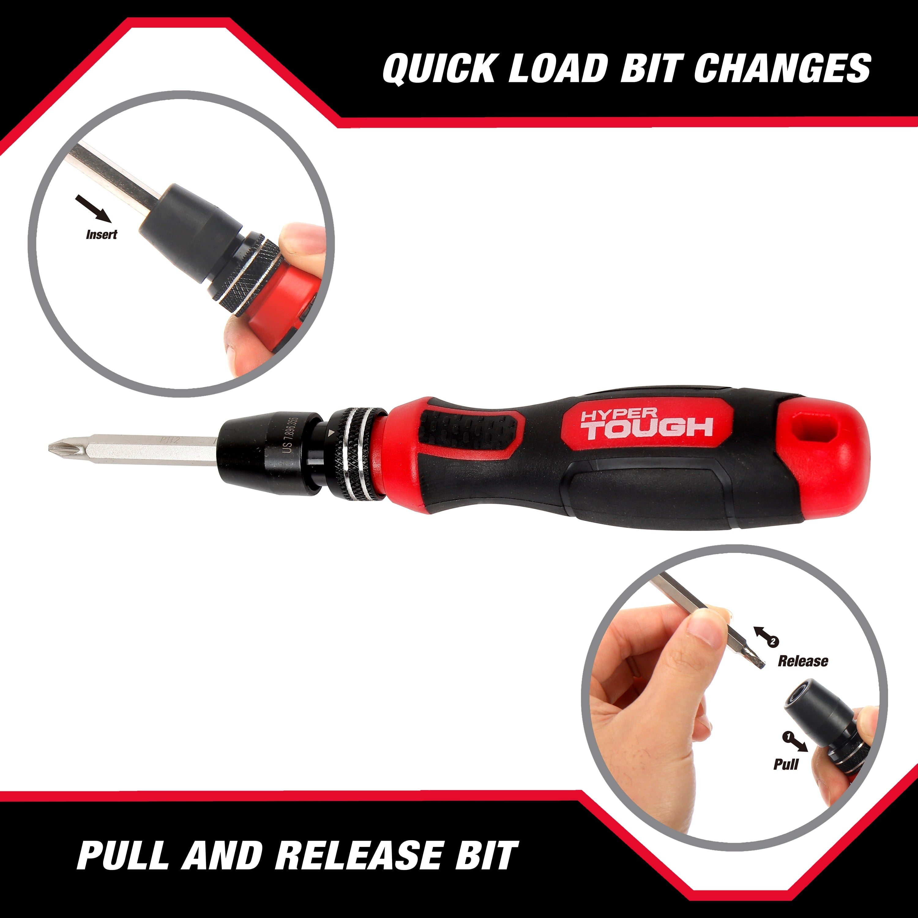 Hyper Tough 24-Piece Quick-Load Screwdriver Set, Model 42432 - Image 4