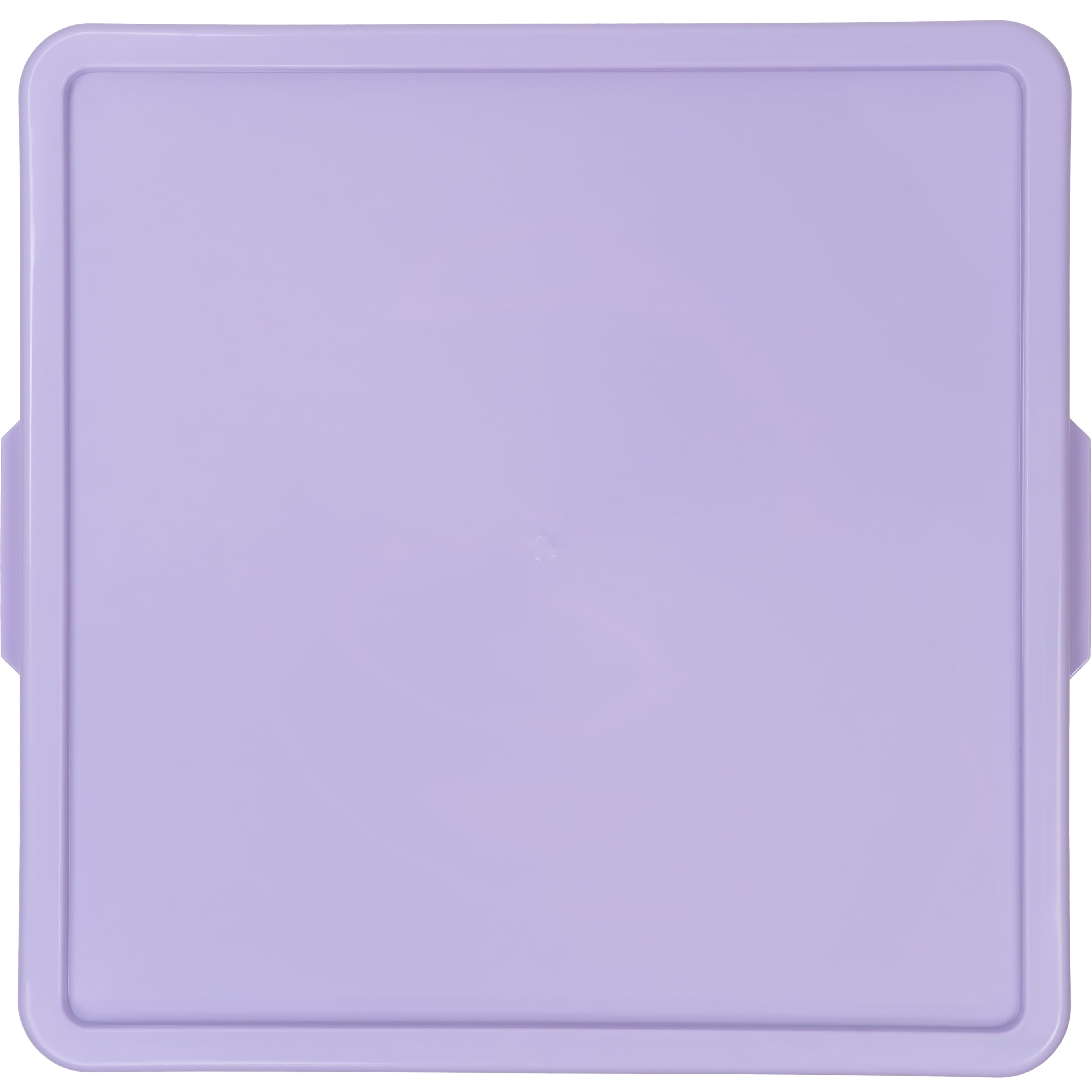 Kids Large Tinted Clear Plastic Stacking Storage Bin with Lid, Grey, 12 in x 12.4 in x 9.4 in