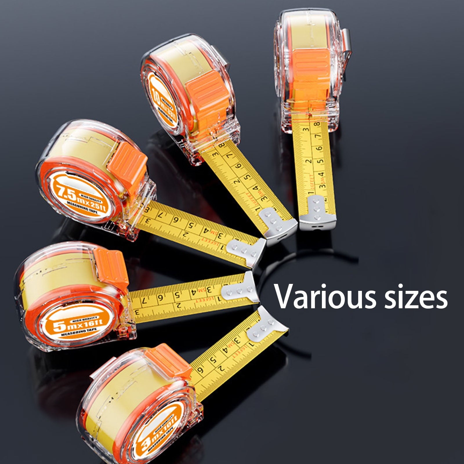 Double Scale Clear Tape Measure 300/500/750/1000cm Option Stainless Steel Blade With End Hook For Construction Tailor... - Image 6