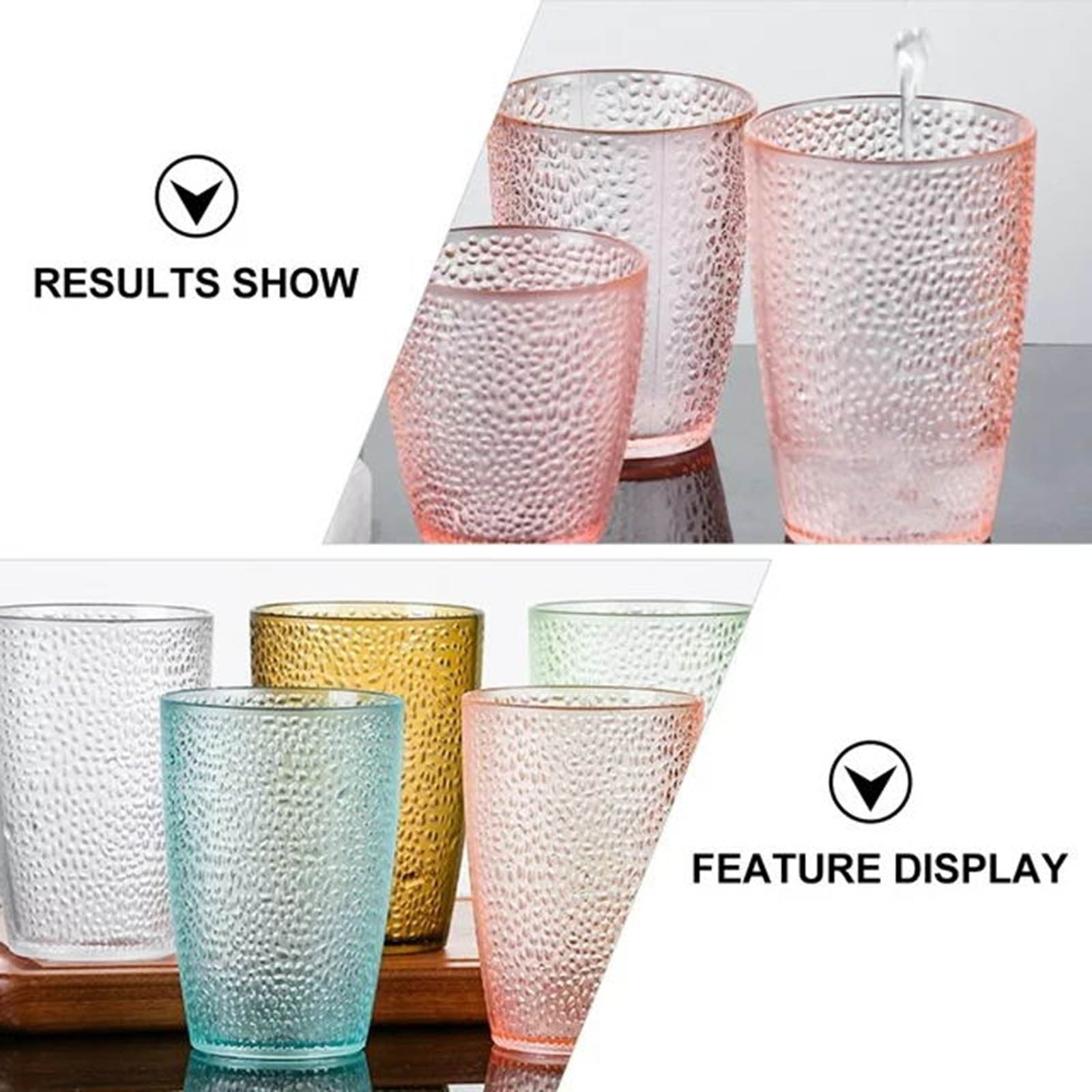 9 Oz Unbreakable Drinking Glasses Acrylic Glasses Drinkware BPA Free Hard Plastic Cups Kitchen Water Glasses Drinking