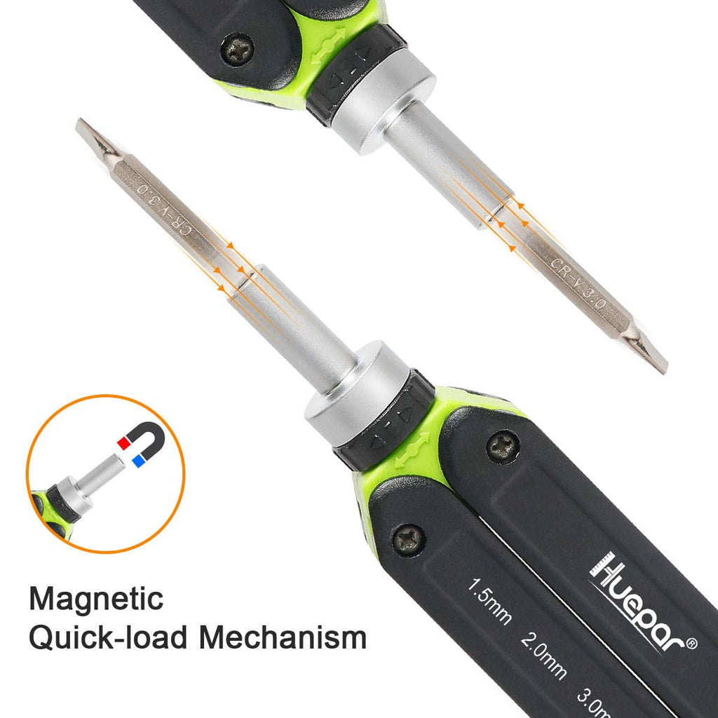 8-in-1 Multi-Bit Ratchet Precision Screwdriver Set, Quick-load Mechanism Screwdriver Kit Folding with Replaceable Bit... - Image 4