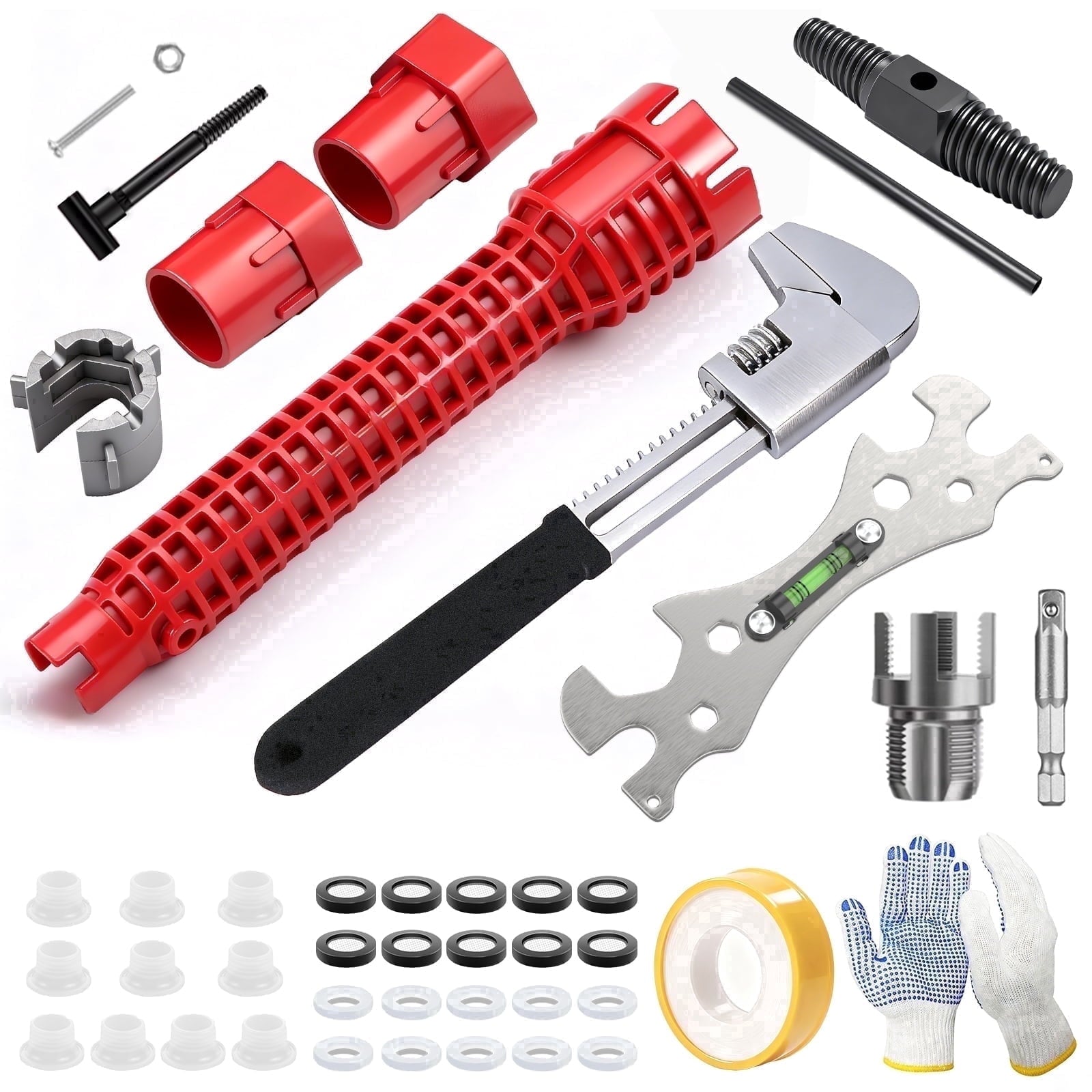 Faucet Removal Tool for Tight Spaces,Adjustable Plumbing Repair Tool and Faucet Set for , Bathroom and Kitchen