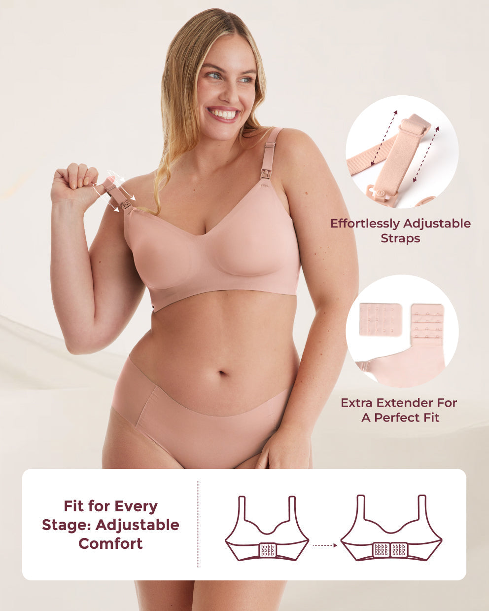 Postpartum Essential Kit:Postpartum Belly Wrap + Nursing bra