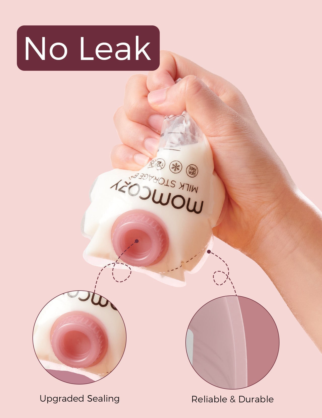 Momcozy Screw-on Breastmilk Storage Bags(48PCS)