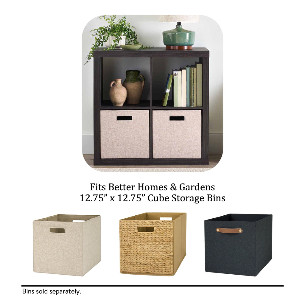 Better Homes &amp; Gardens 4 Cube Storage Organizer, White Texture