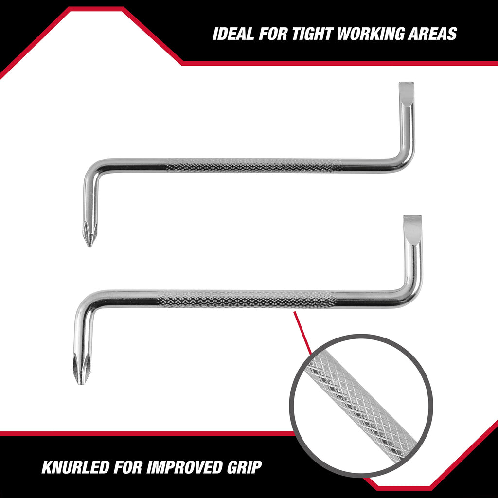 2-Piece Offset Screwdrivers with Phillips and Slotted - Image 4
