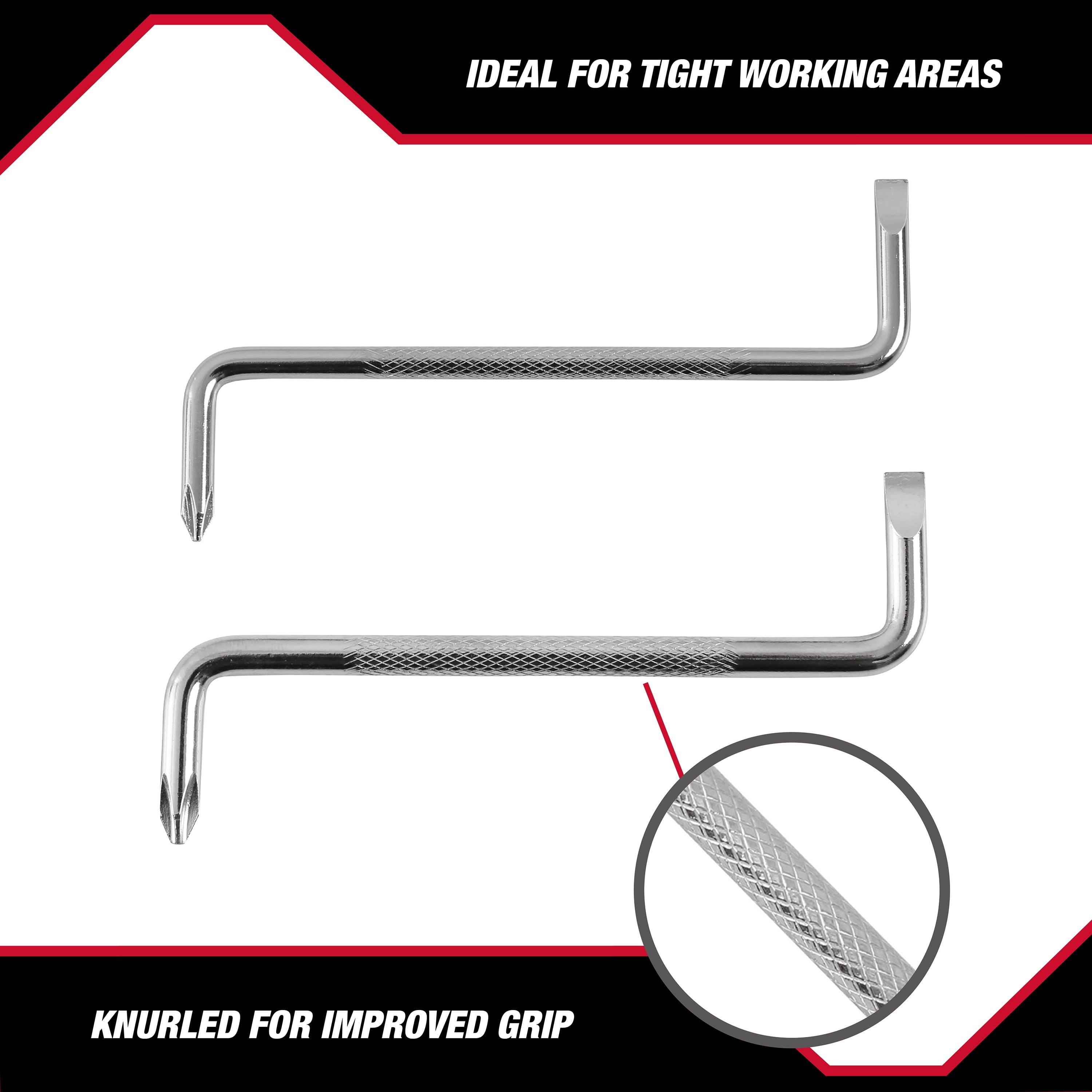 2-Piece Offset Screwdrivers with Phillips and Slotted - Image 4