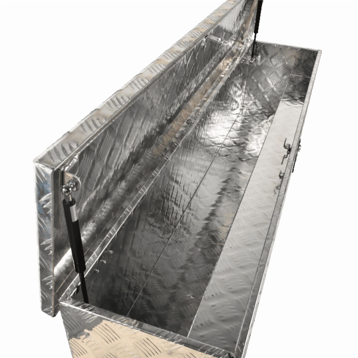 ‎60"x8"x14" Aluminum Side Tool Box for Truck Pickup Trailer Storage Bed Silver - Image 4