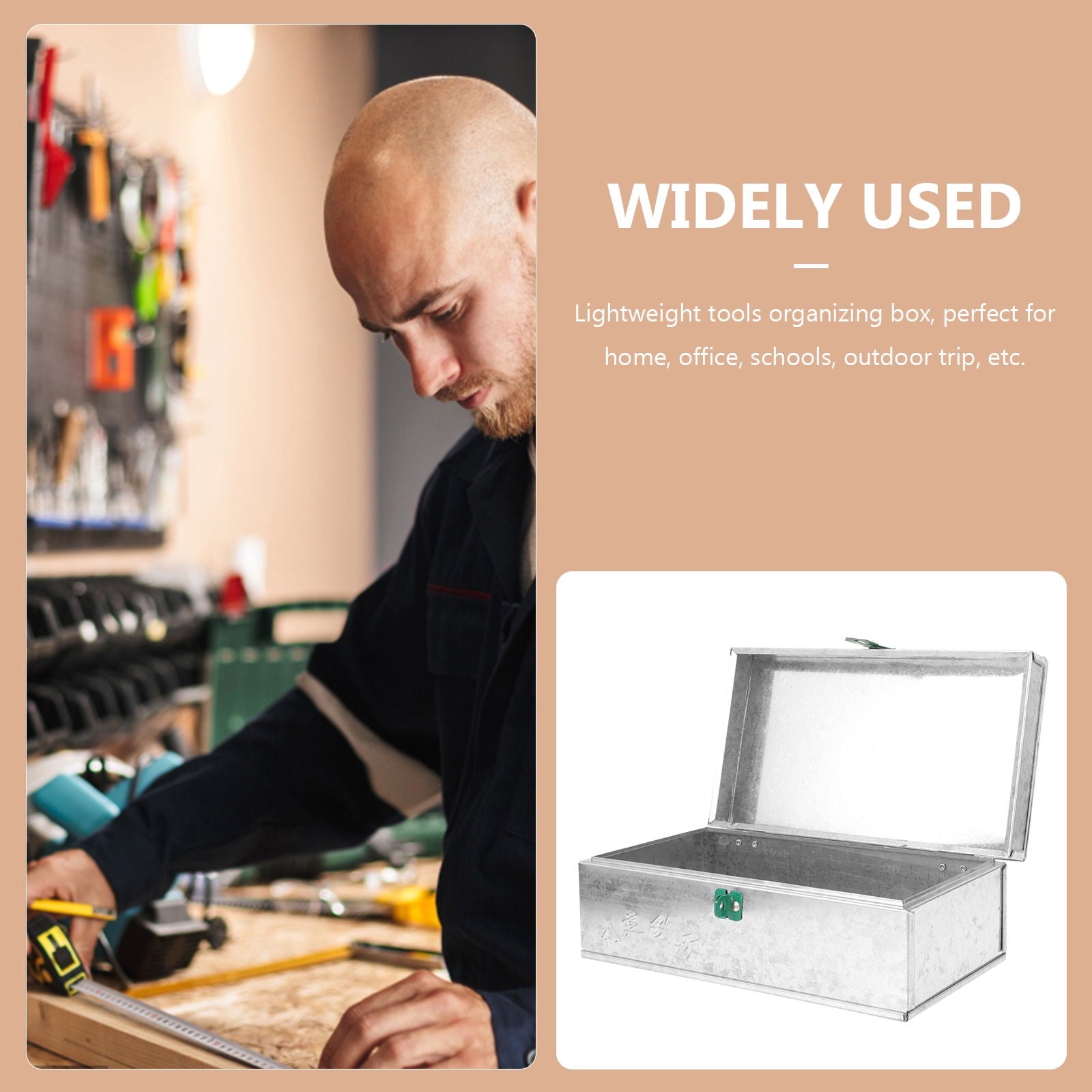 1Pcs Household Tool Box for General Users 9.82X5.50X2.75in - Image 5