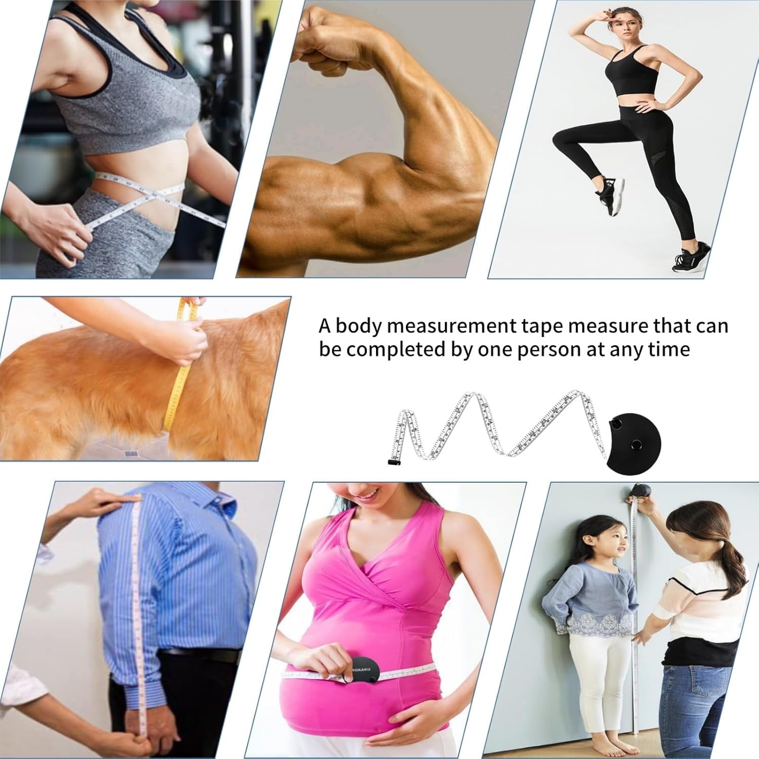 60In/150cm Dual-Scale with Locking Pin Retractable Window Reading Soft Measure for Tailoring Fitness Weight Loss Circ... - Image 4