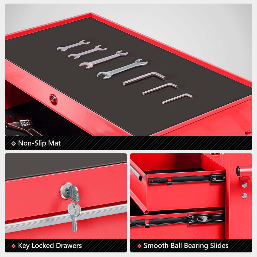 5-Drawer Rolling Tool Chest with Wheels Multifunctional Tool Chest Portable Tool Storage Cabinet with Locking System ... - Image 4