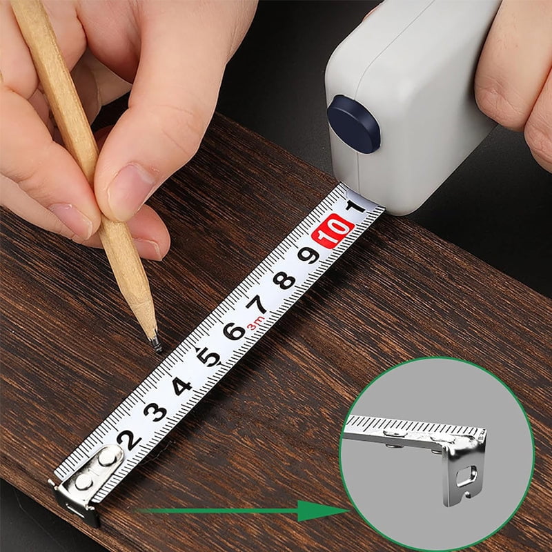 Heavy Duty Self-Locking Steel Tape Measure, Thickened Household Measuring Tool with Easy Read Markings, Sturdy Case f... - Image 5
