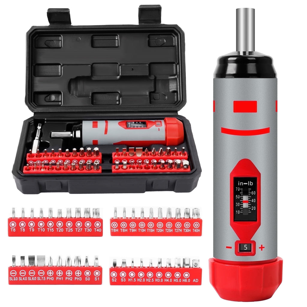 42Pcs Torque Screwdriver Set 10-70 Inch Pounds, 40 Bits - Hex,Torx, Flat,Phillip,Square andTorx Security Bits for Pro...