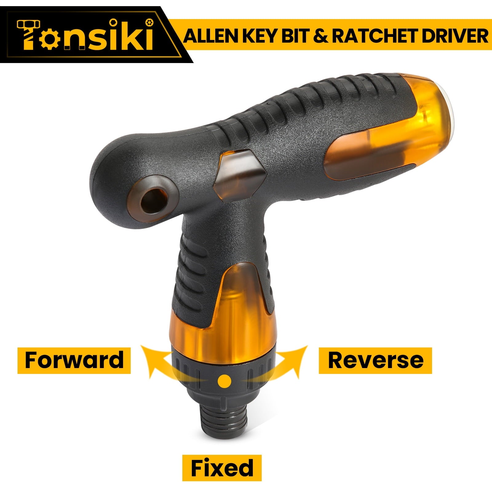 9Pcs Allen Key Bit & Ratchet Screwdriver Set, Impact Hex Head Allen Wrench Drill Bits, 1/4” Magnetic Hex Shank hex bi... - Image 5