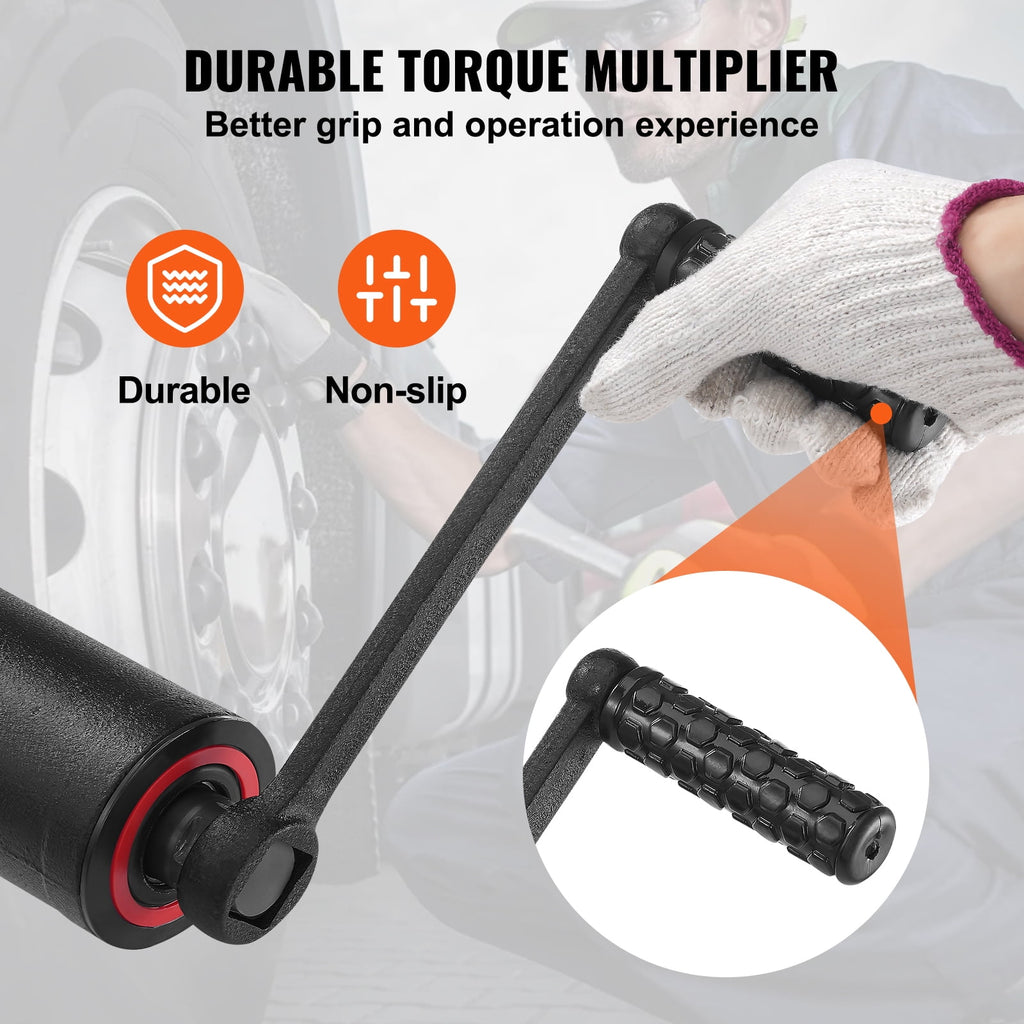 Torque Wrench, 1" Drive Heavy Duty Torque Multiplier Wrench with 4 Sockets (21-41mm), Drive Lug Nut Wrench/Multiplier... - Image 6