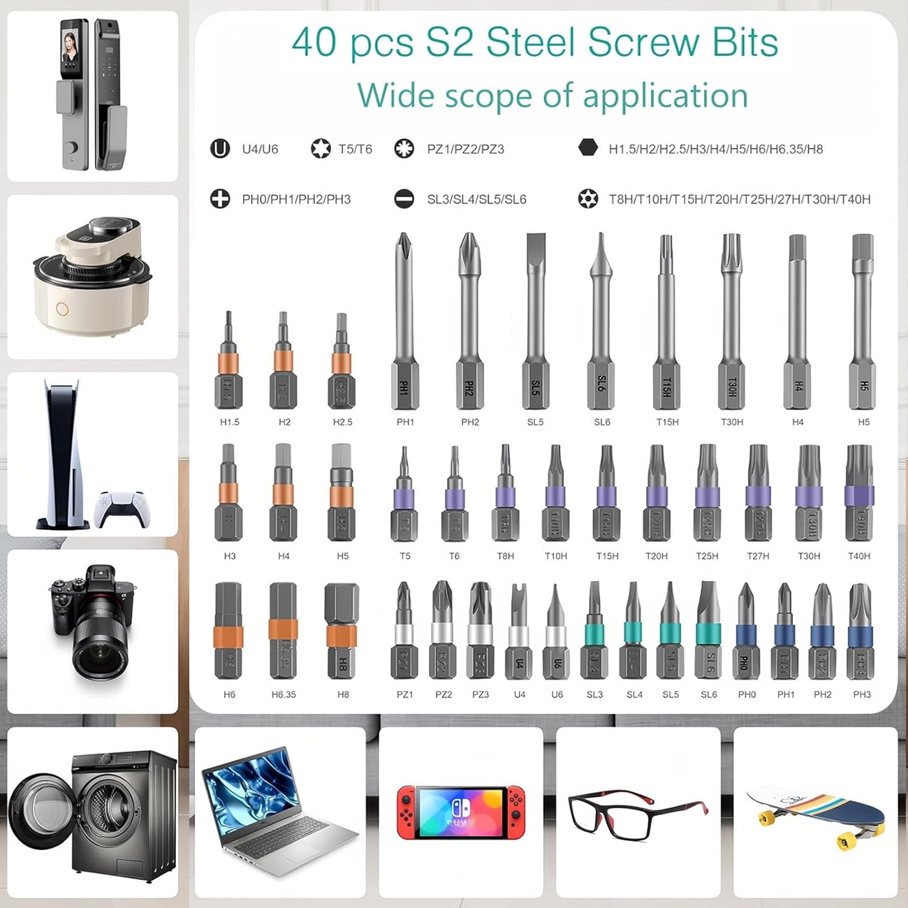 42 in 1 Magnetic Screwdriver Set, multi-purpose Ratchet Screwdriver Set, tool kit for home with Detachable Ratchet Handle, Portable Home Rep - Image 6