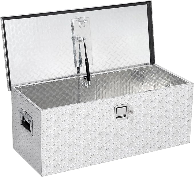 48 Inch Aluminum Truck Tool Box for Pickup Truck Bed RV Toolbox, Heavy Duty Tool Storage Box, Waterproof Storage Orga...