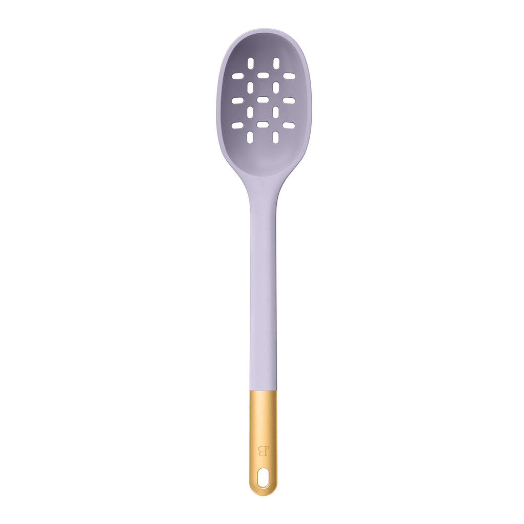 6-Piece Silicone Tool Set with Ceramic Crock, Porcini Taupe by Drew Barrymore
