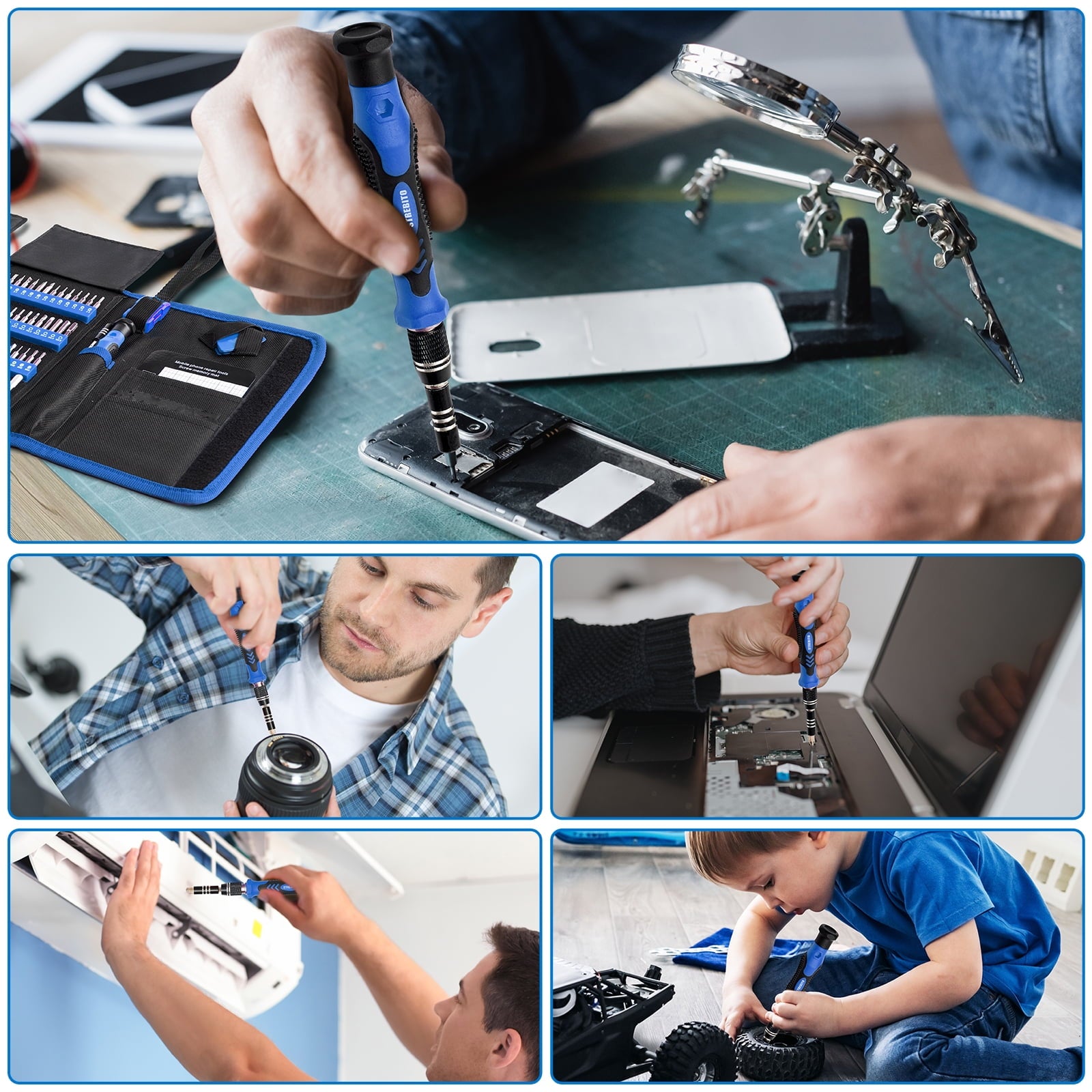 Precision Screwdriver Sets  142-Piece Electronics Precision Screwdriver with 120 Bits Magnetic Repair Tool Kit for iPhone, Computer,Househol - Image 6