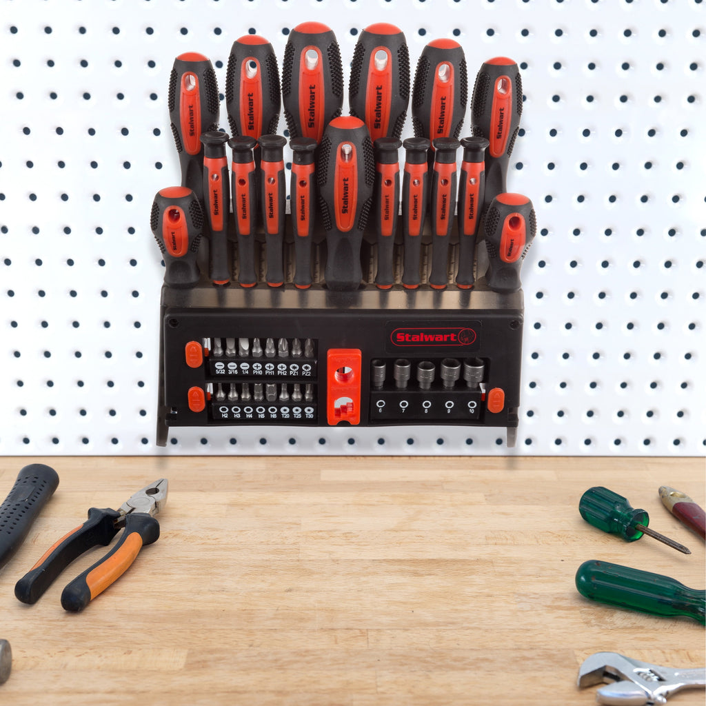 39-Piece Magnetic Screwdriver Set Tool Kit with Storage Rack - Image 4
