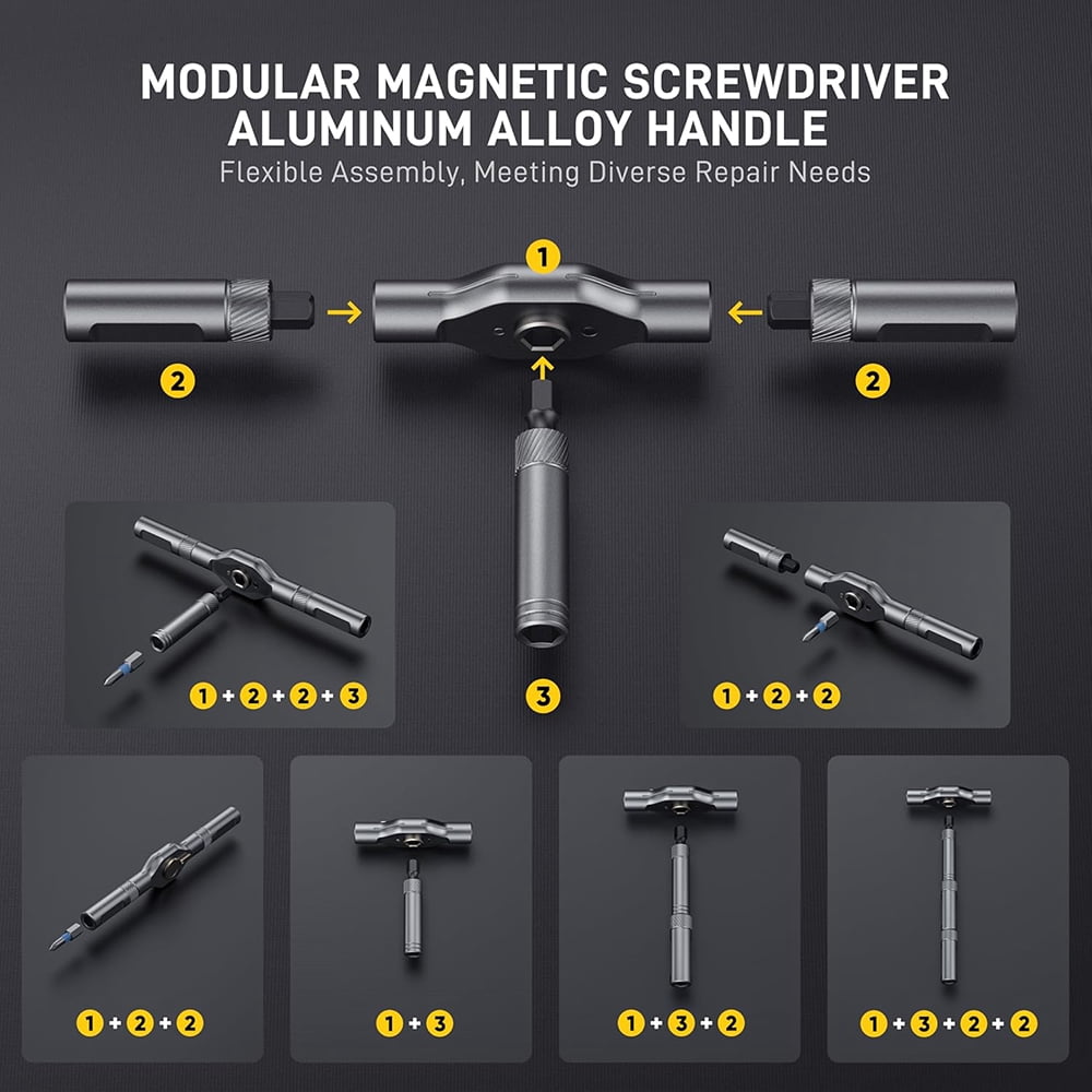 42 in 1 Magnetic Screwdriver Set, DIY Ratchet Screwdriver Set, S2 Steel Bits, Portable Compact Repair Tool Kit for Gi... - Image 6