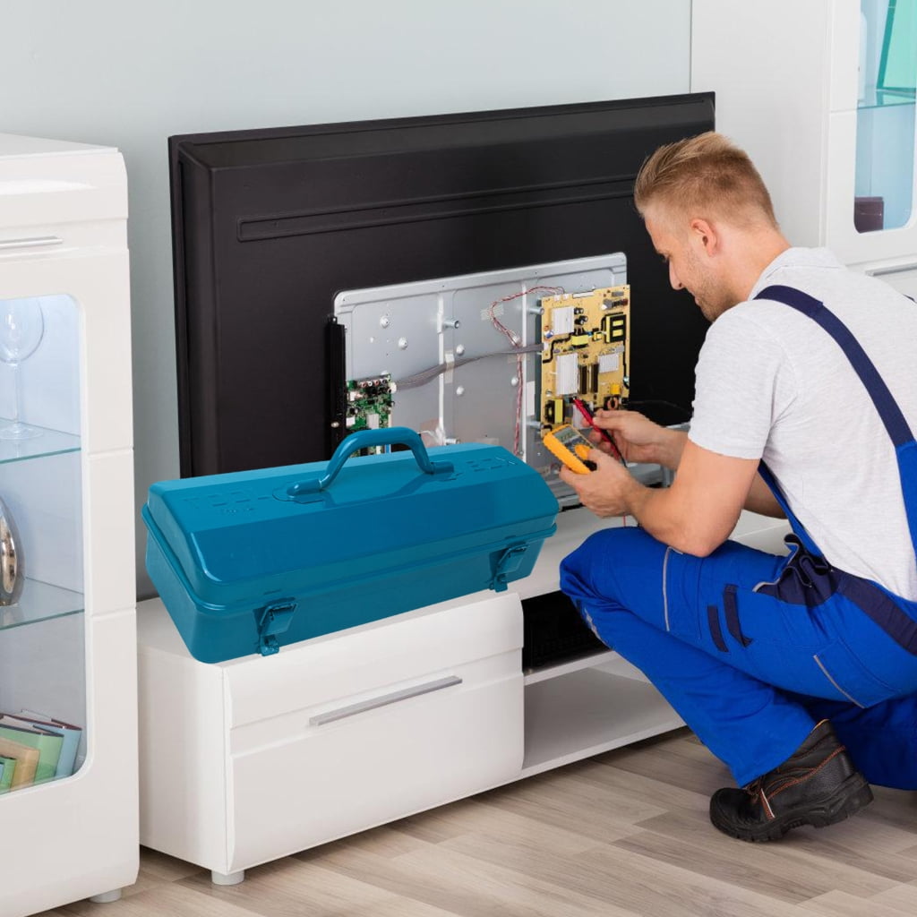 Iron Hardware Toolbox Thick Combination Suitcase Electrician Carpenter Maintenance Electric Drill Storage Box - Image 3