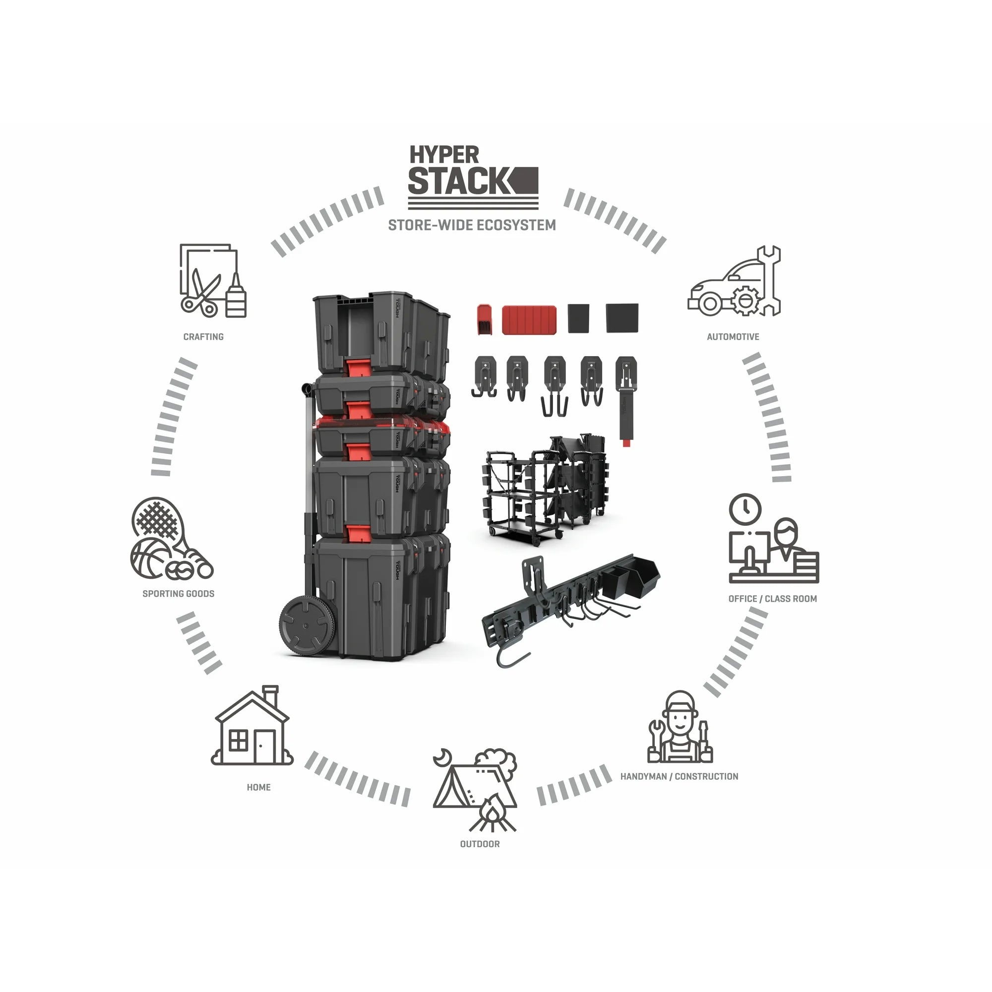 Stack 3 Drawer Tool Storage Box - Image 6