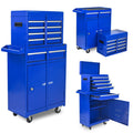 5-Drawer Tool Box, Rolling Tool Chest, Stainless Steel Tool Box with Brake Wheels and 4 Drawers, Detachable Tool Cart...