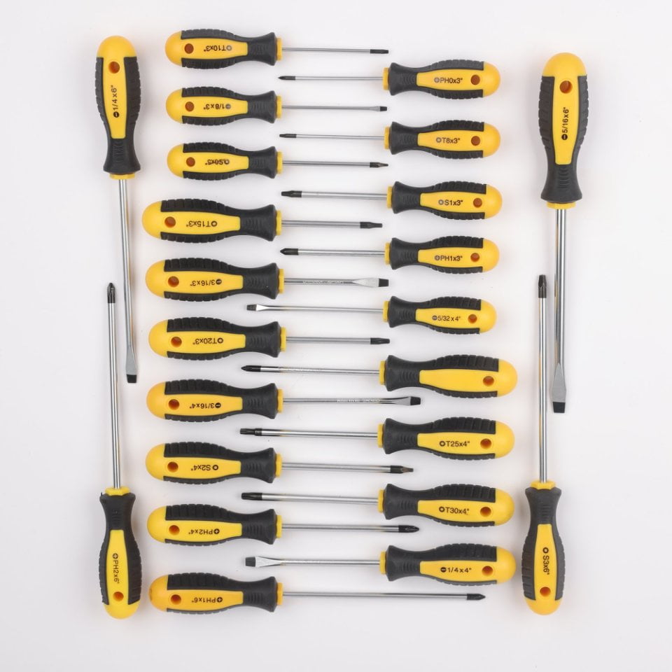 100-Piece Magnetic Screwdriver Set with Plastic Rack, Includes Slotted/Phillips/Torx Precision Drivers, Non-Slip Rubb... - Image 5