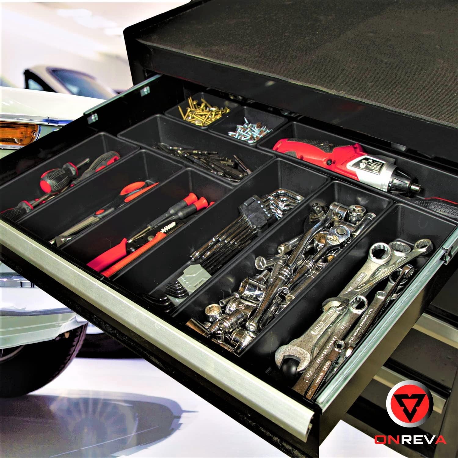 Tray Divider Set, Extra Large Trays, s and Storage Kit, Rolling Chest Drawer Bins, Hardware Screwdrivers Pliers Organ... - Image 4