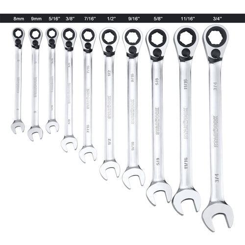 TRUE MECHANIC 20 Pc. Reversible Ratcheting Combination Wrench Set - Image 2