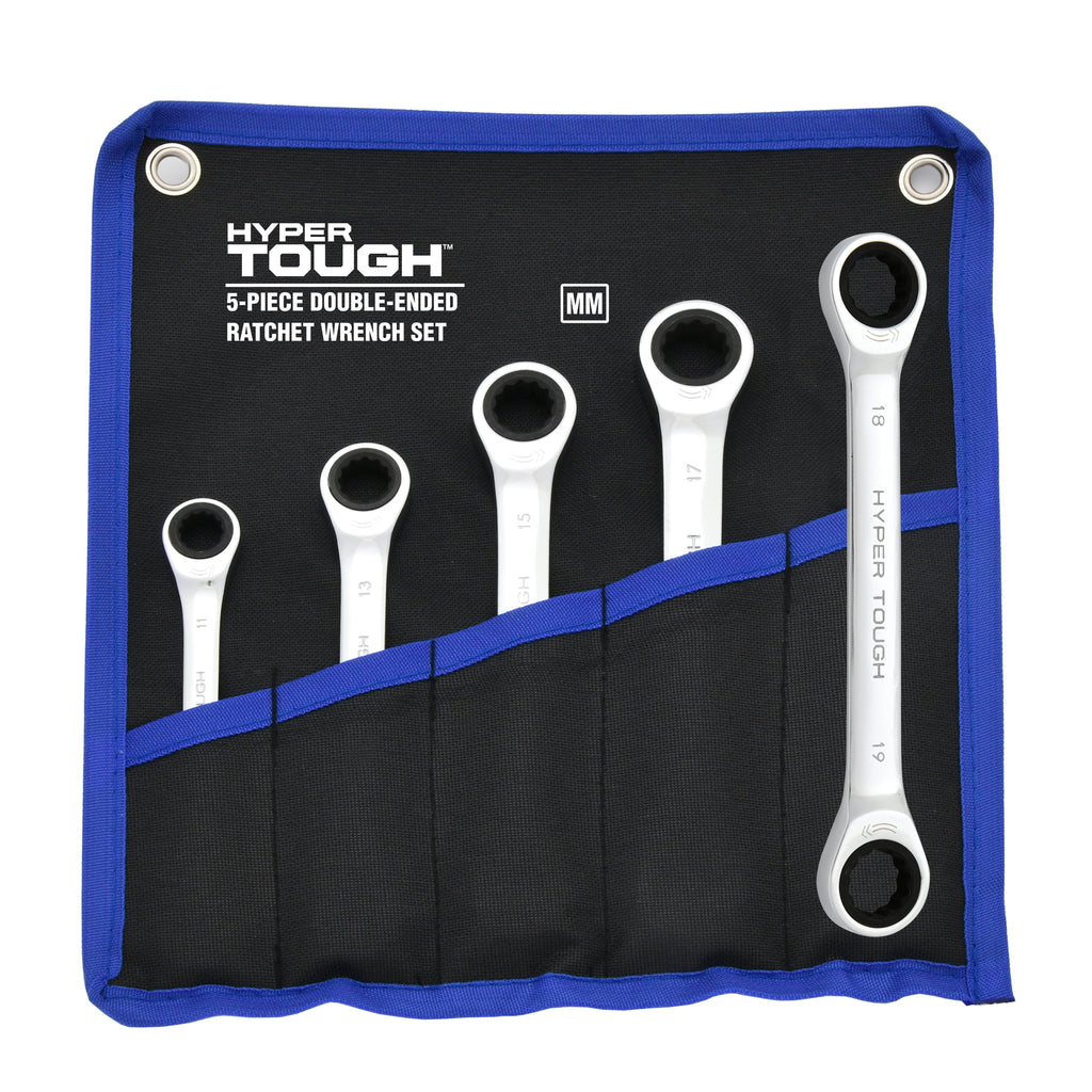 5-Piece Metric Double End Ratchet Wrench Tool Set, Hand Tools - Image 2