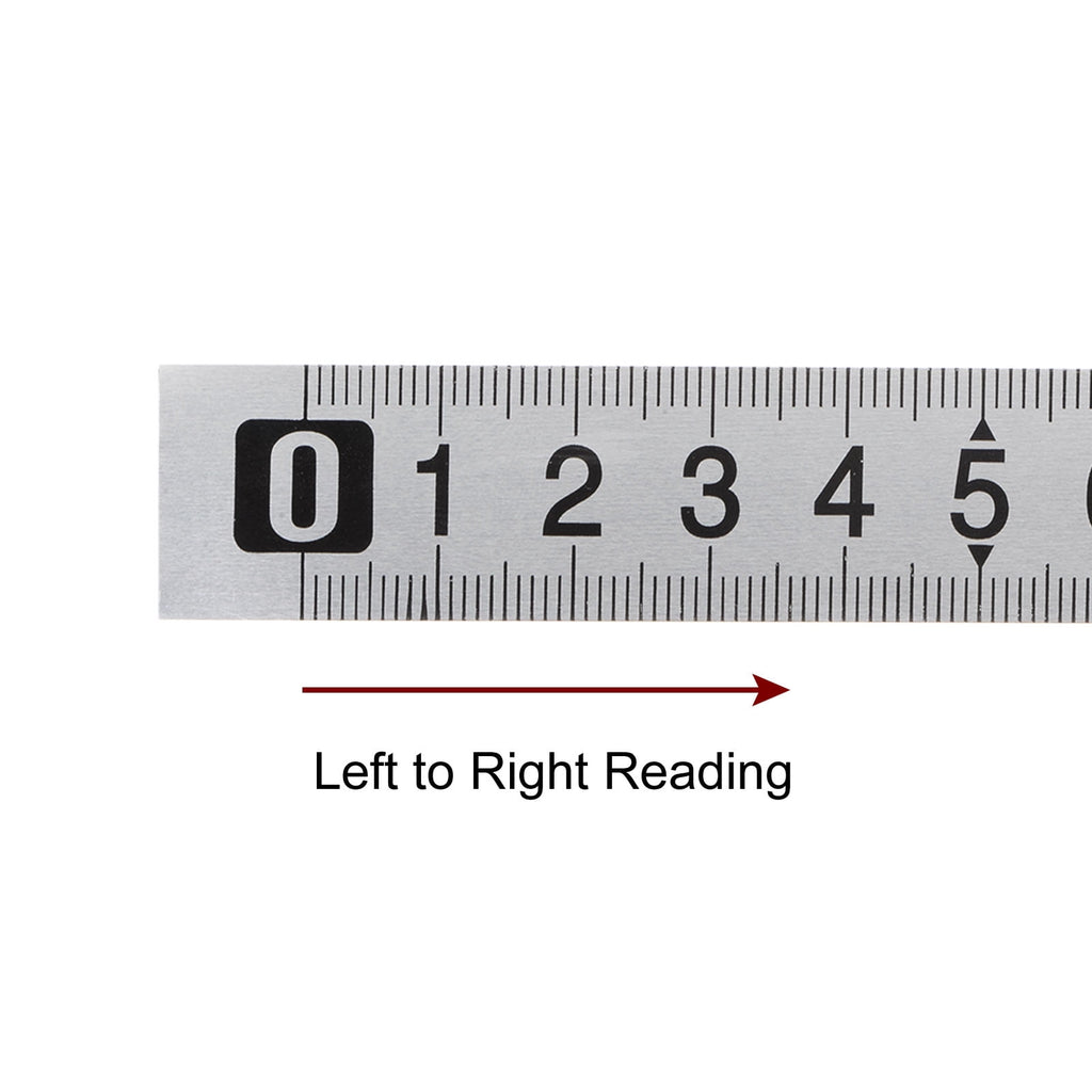 Self-Adhesive Measuring Tape 400cm Stainless Steel Metric Left to Right Read Widened - Image 3